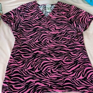 Zebra Scrub top